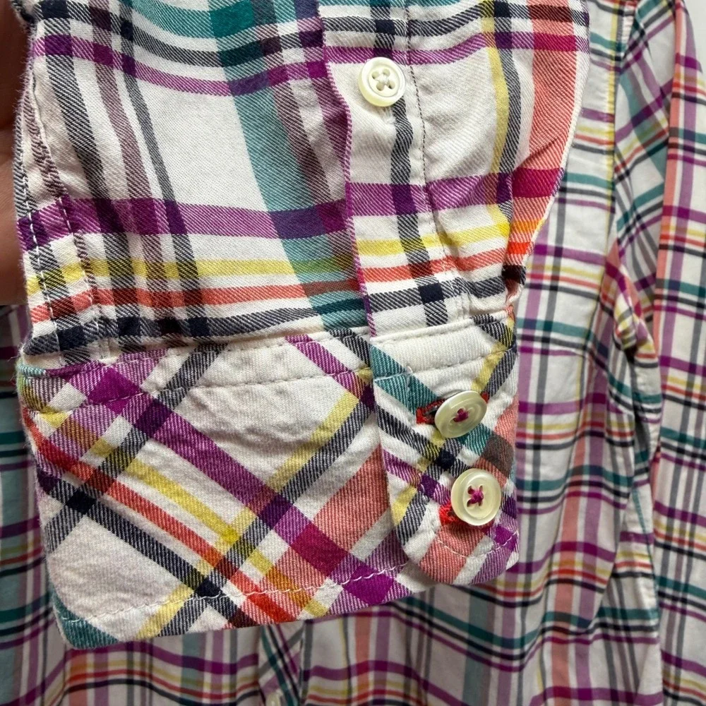 Talbots‎ Petite Medium Burgundy Shirt Top Long Sleeve Office Spring Lightweight - Picture 3 of 8